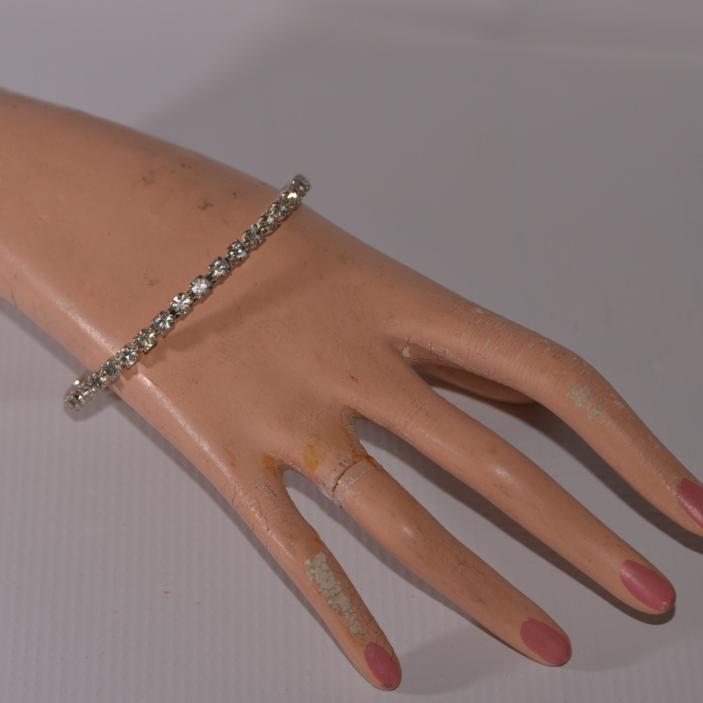 vintage 1980's rhinestone bangle bracelet jewelry